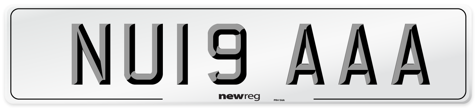 NU19 AAA Number Plate from New Reg